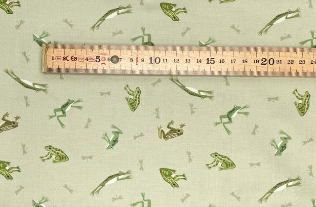 Frogs and toads on light green
