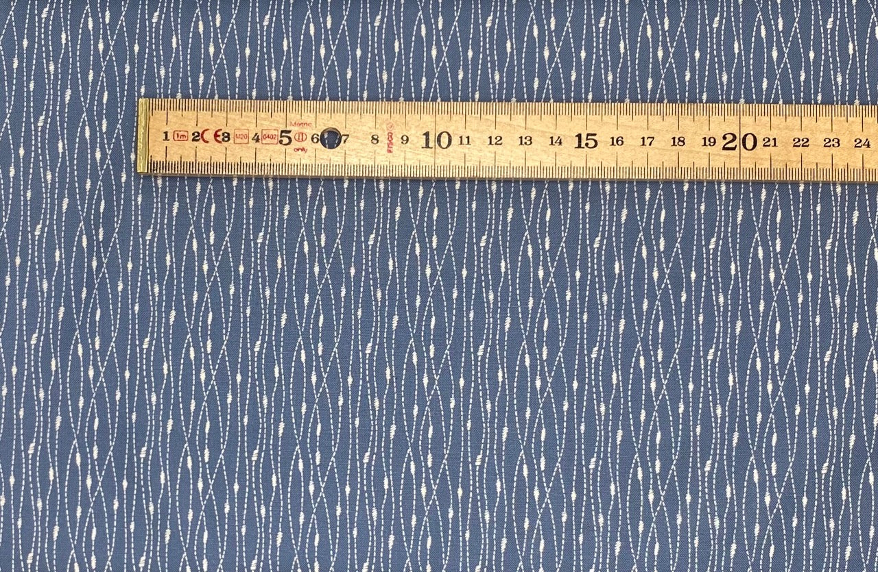 Mid blue stitch stripe