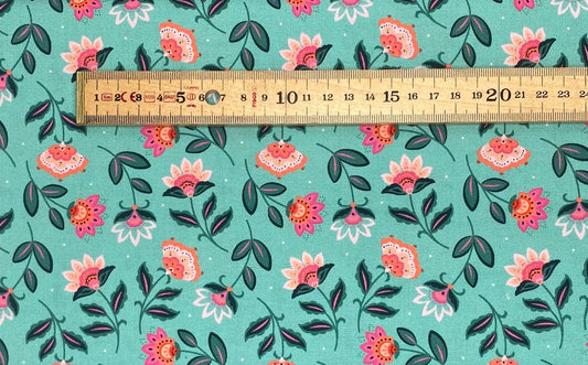 Indian Summer - Teal Flower