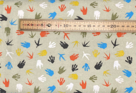 Totally Roarsome Footprints - Flannel