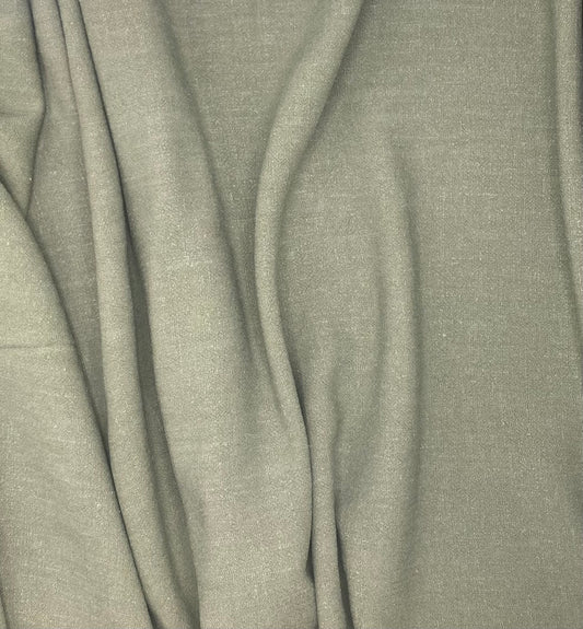 Moss Green Viscose Linen Mix
