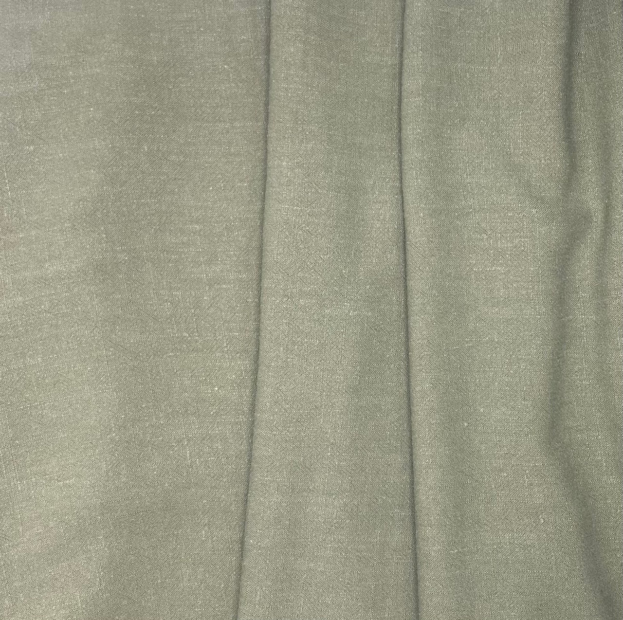 Moss Green Viscose Linen Mix