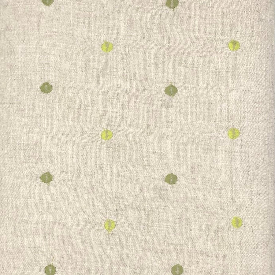 Green Polkadot - Viscose Linen Mix