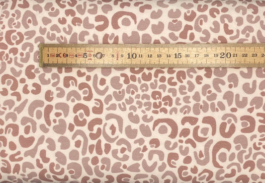 Pink & Lilac leopard Stretch Jersey