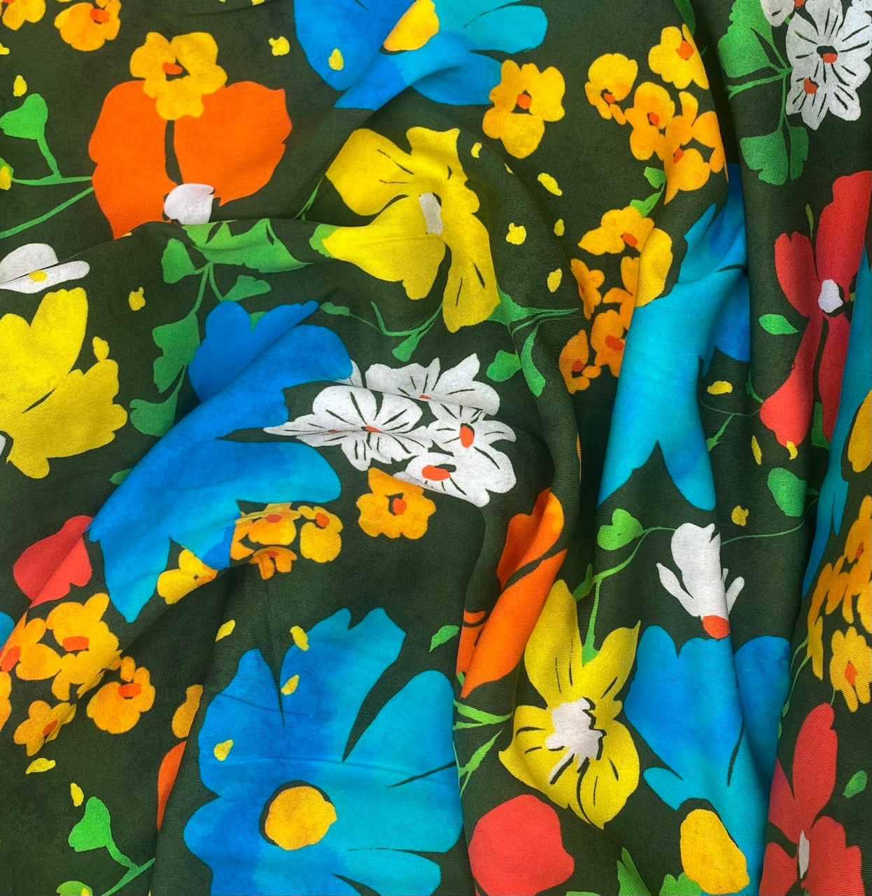 Paige Floral Viscose Twill - Green