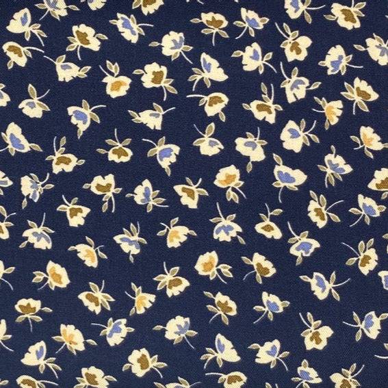 Ditzy Flower on Navy - Viscose