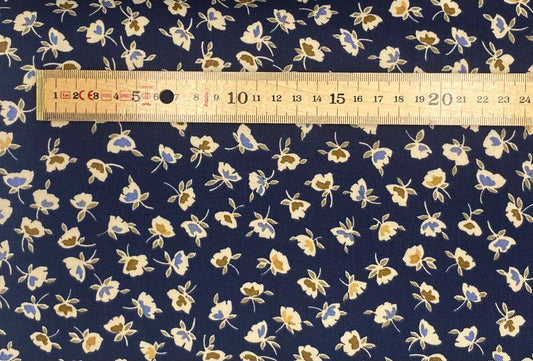 Ditzy Flower on Navy - Viscose