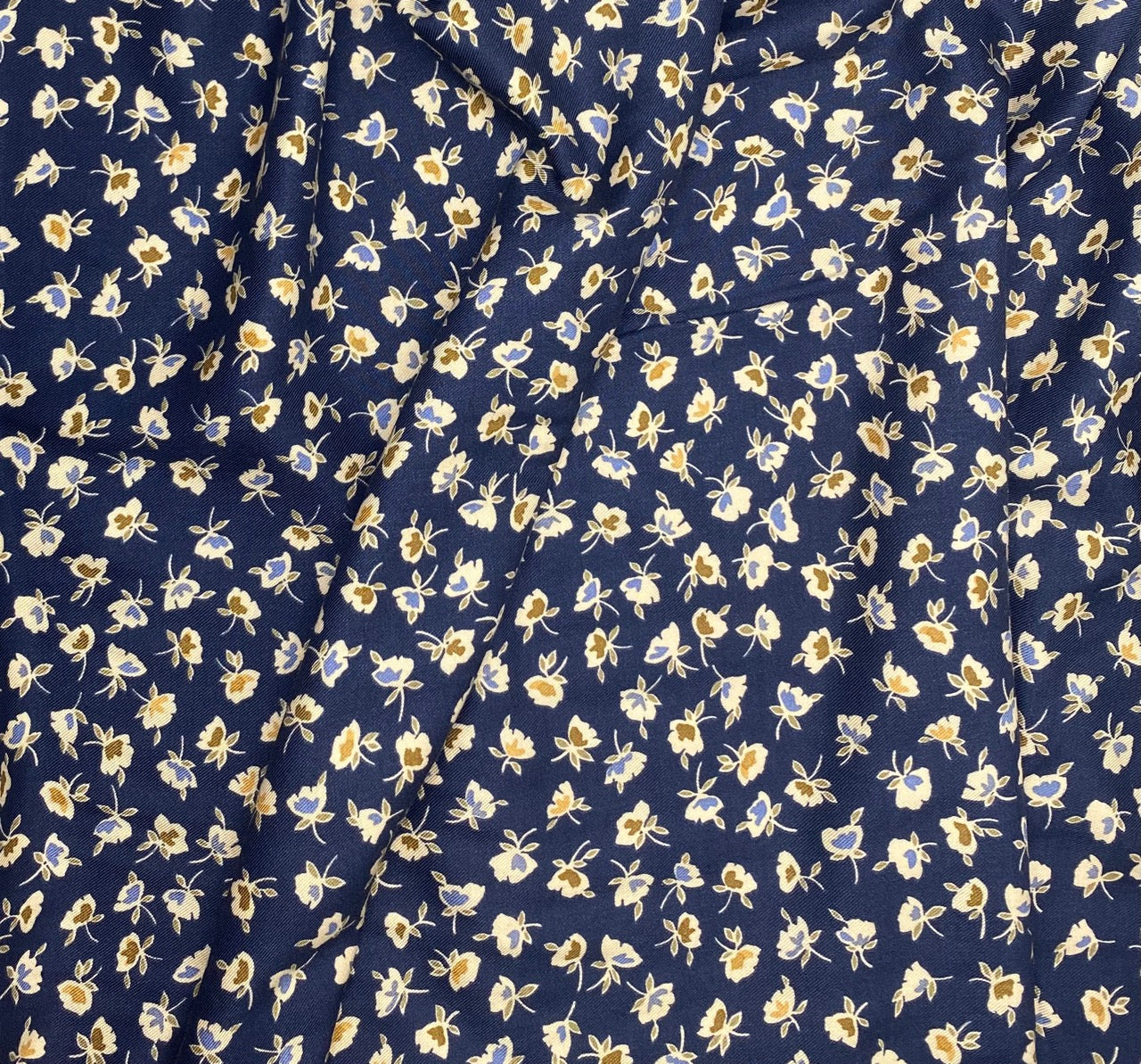 Ditzy Flower on Navy - Viscose