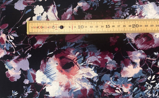 Abstract Maroon Flower - Viscose