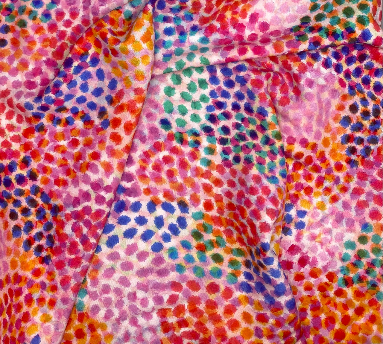 Pink Chroma Dots - Rayon