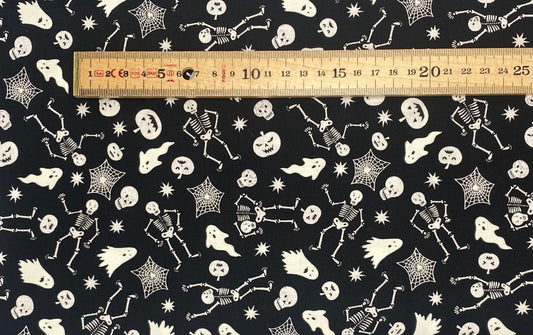 Spooky friends on black