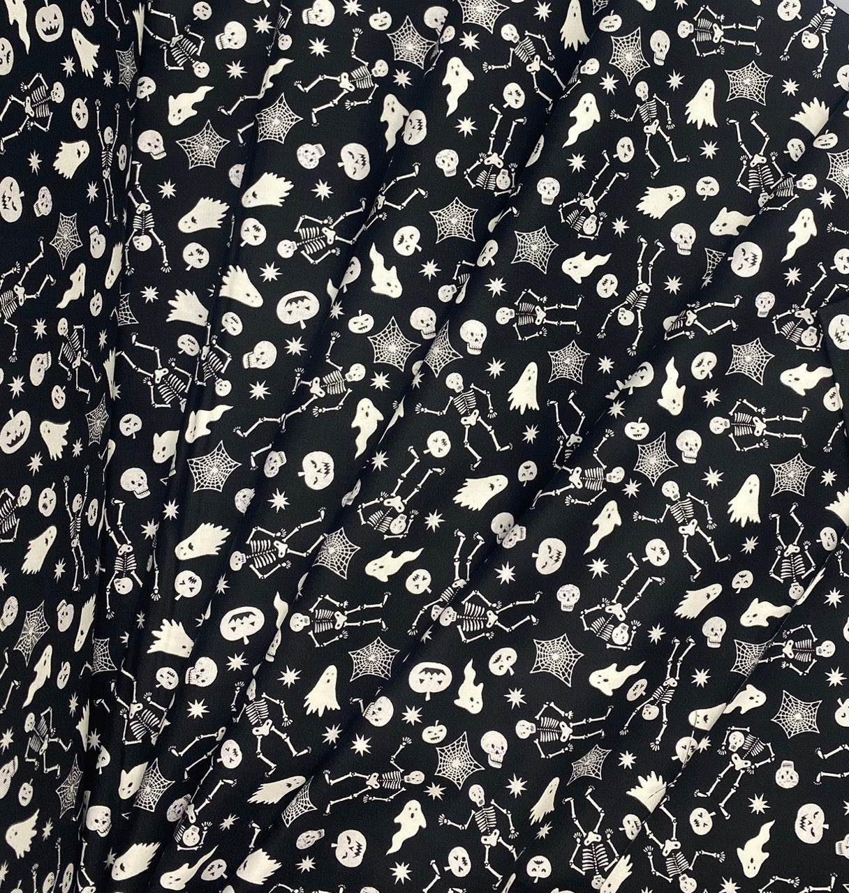 Spooky friends on black