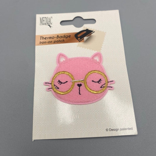 Iron on Motif: Glasses Cat