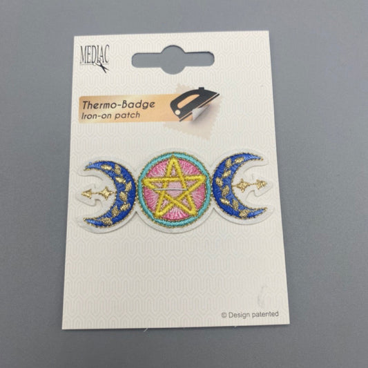 Iron on Motif: Pentagram Moon