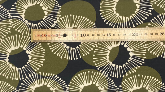 Olive Burst - Stretch Jersey