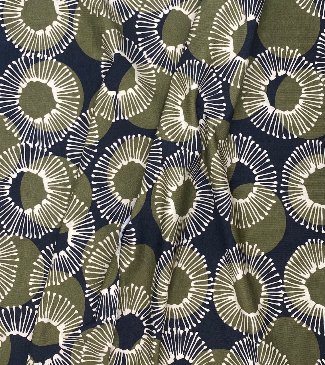 Olive Burst - Stretch Jersey