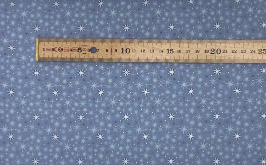 Twinkling stars on mid winter blue with pearl