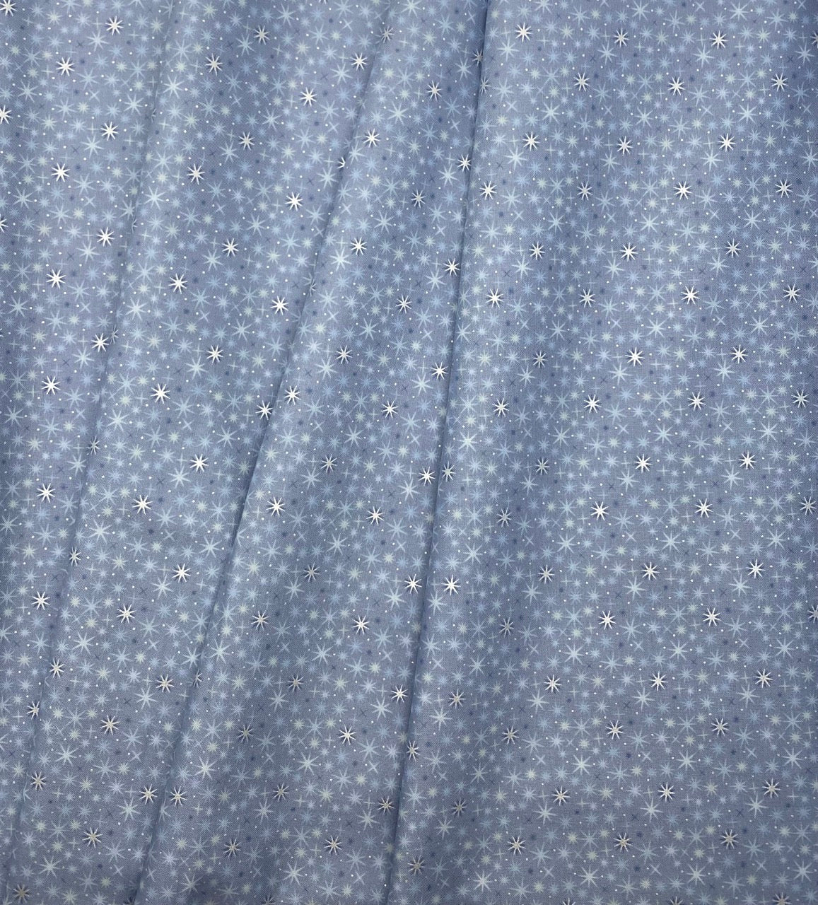 Twinkling stars on mid winter blue with pearl