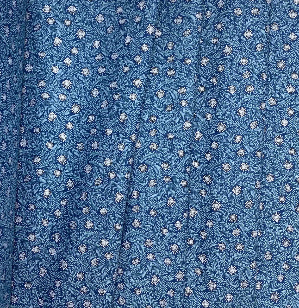 Frosty ice on mid blue with pearl