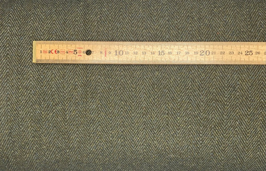 Green Herringbone - Wool