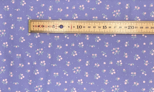 Ditsy Dance- Dusky Mid Blue