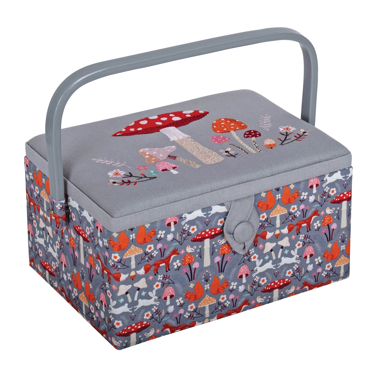 Embroidered Sewing Box: Woodland Toadstool
