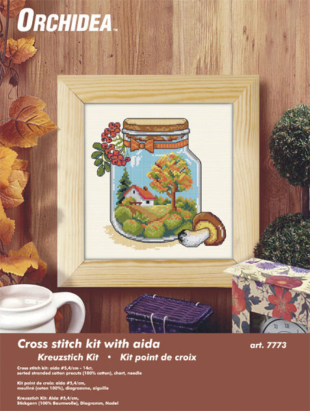 Counted Cross Stitch Kit: Autumn Jar
