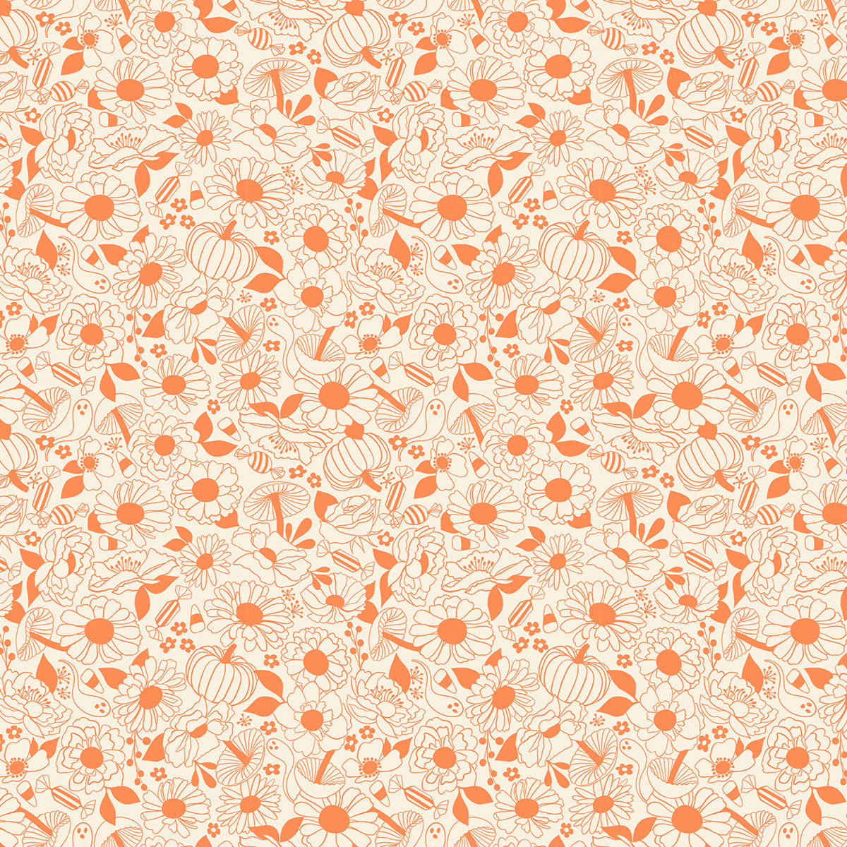 Halloween Floral - Pumpkin