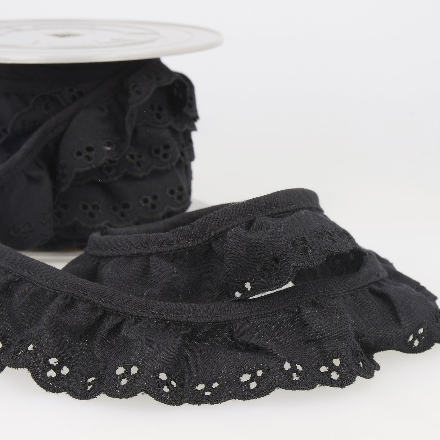 Black Broderie Anglaise Lace