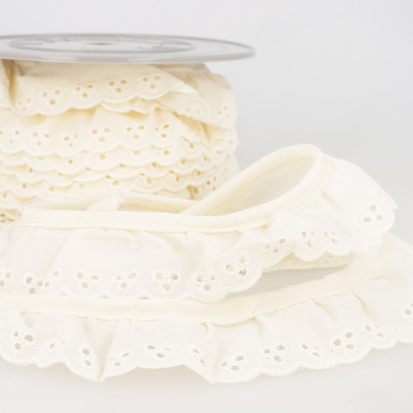 Ecru Broderie Anglaise Lace