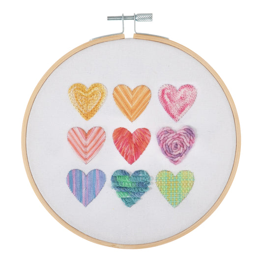 Embroidery Kit: Ombre Hearts