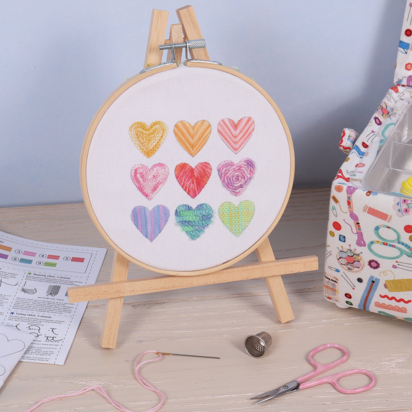 Embroidery Kit: Ombre Hearts
