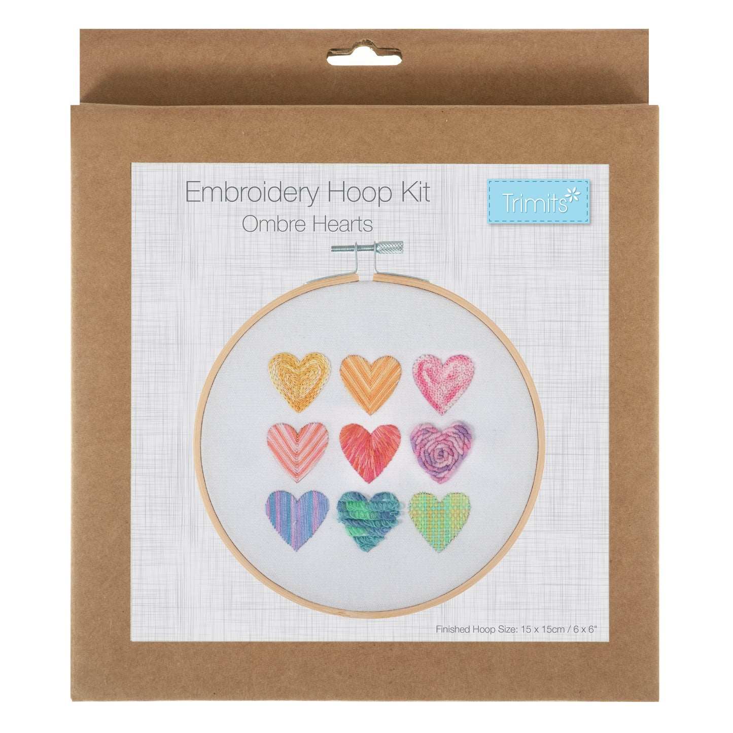 Embroidery Kit: Ombre Hearts