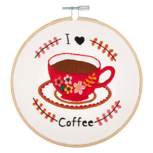 Embroidery Kit: I Love Coffee