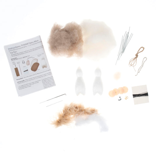 Needle Felting Kit: Fairy Mice Duo