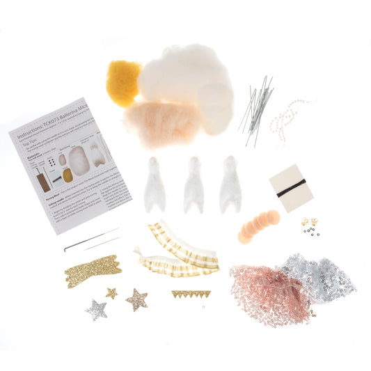 Needle Felting Kit: Ballerina Mice Tro