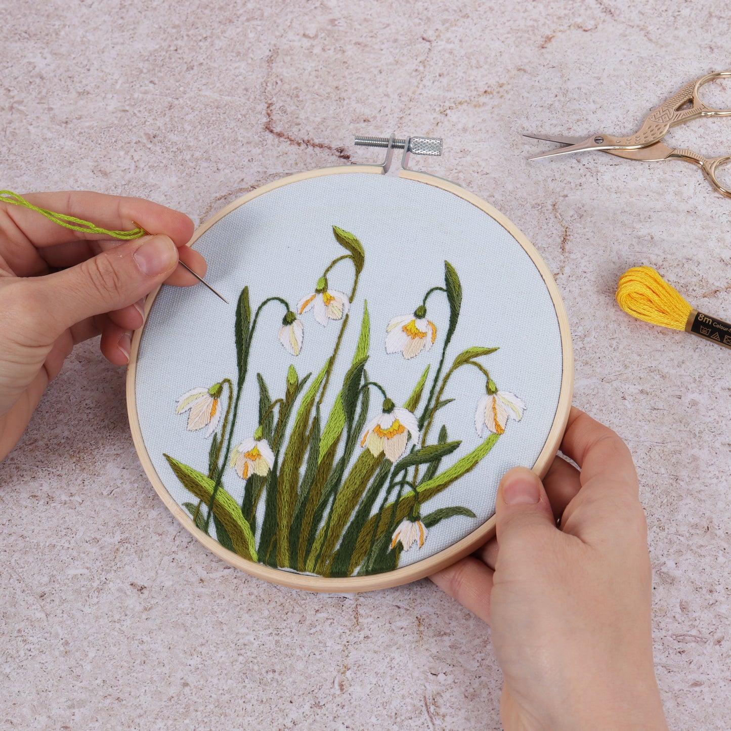 Embroidery Kit: Snowdrops