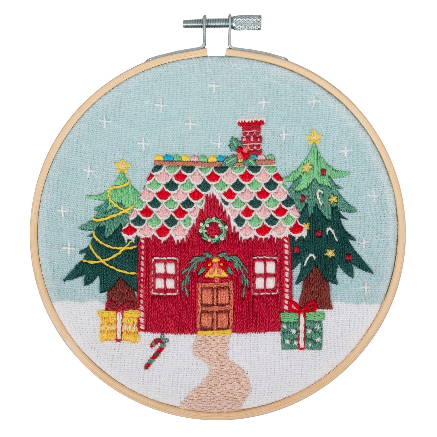 Embroidery Kit: Christmas Cottage