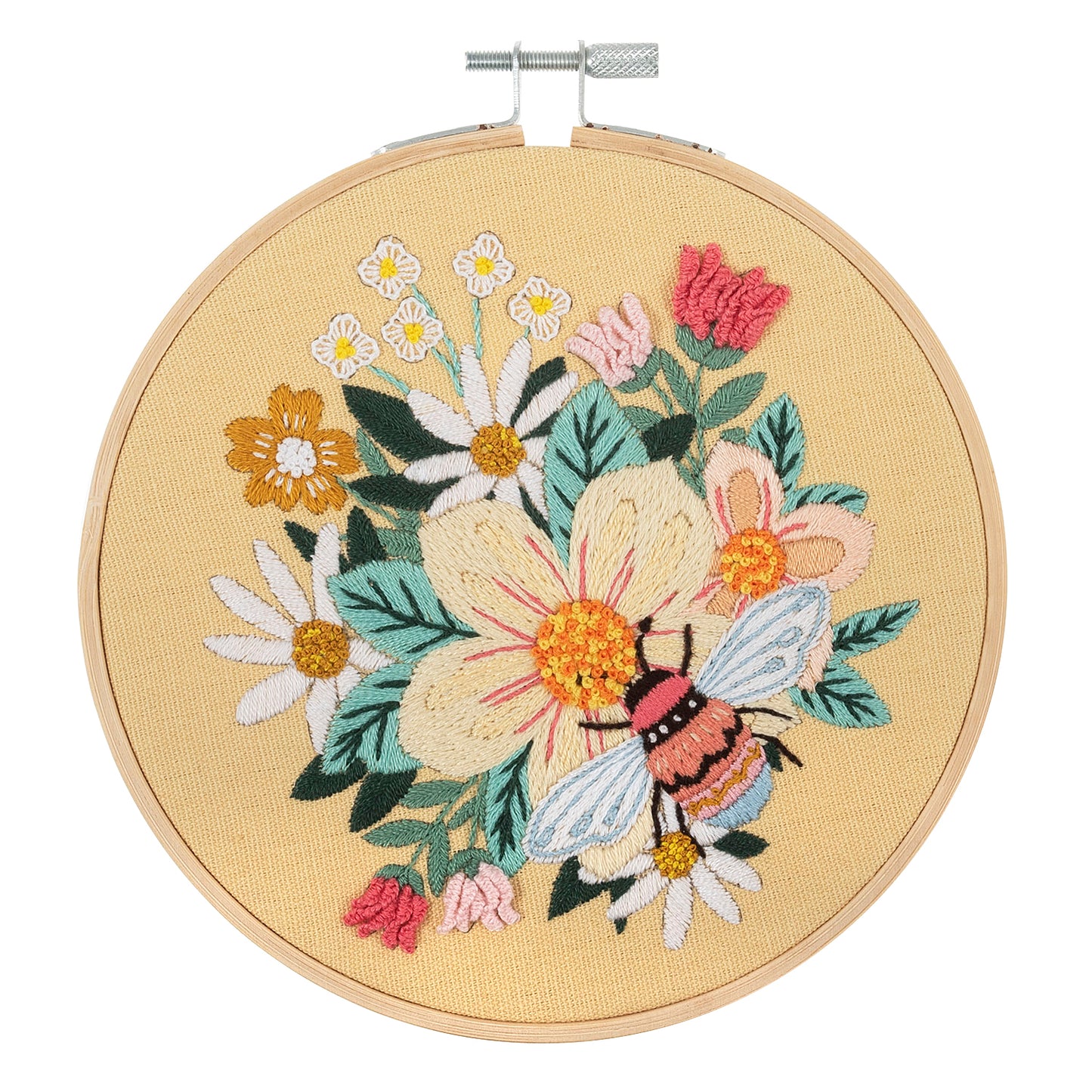 Embroidery Kit with Hoop: Buzzy Bee