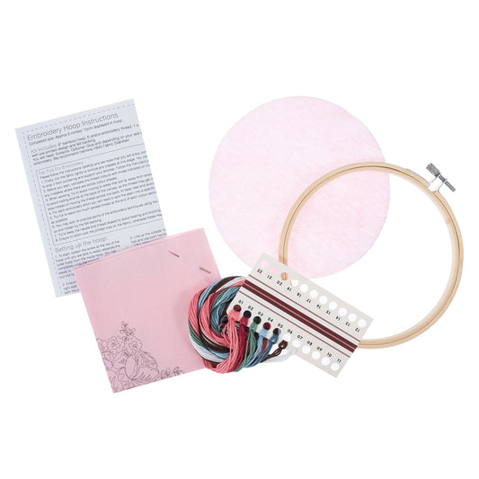 Embroidery Kit with Hoop: Rose Blossom