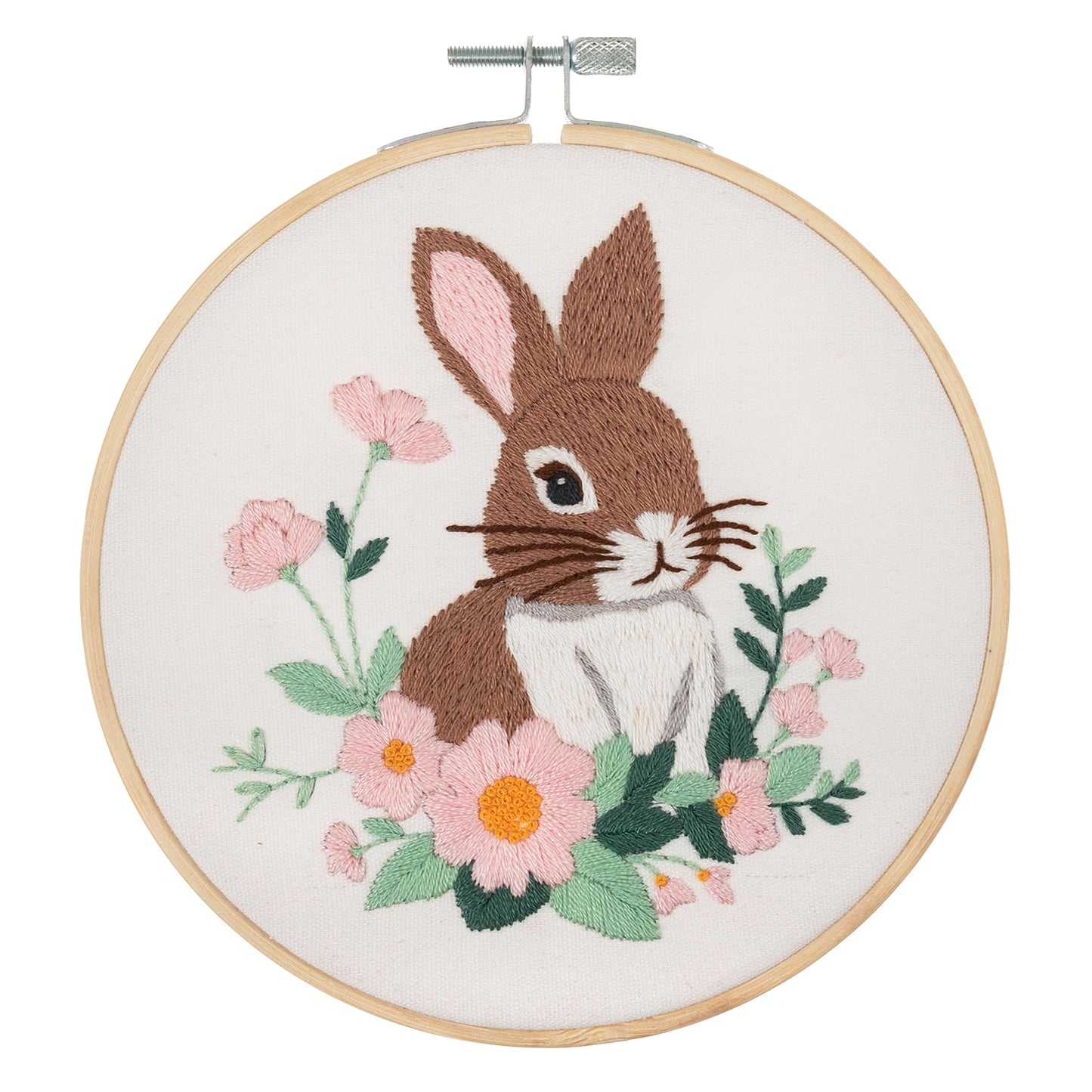 Embroidery Kit with Hoop: Rabbit