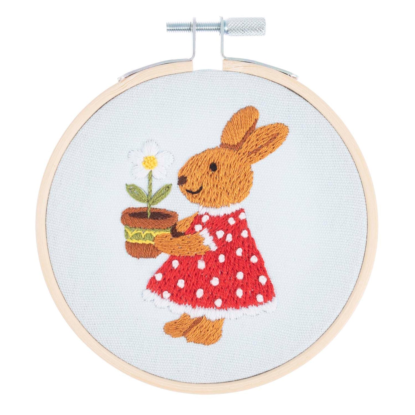 Mini Embroidery Kit with Hoop: Bunny