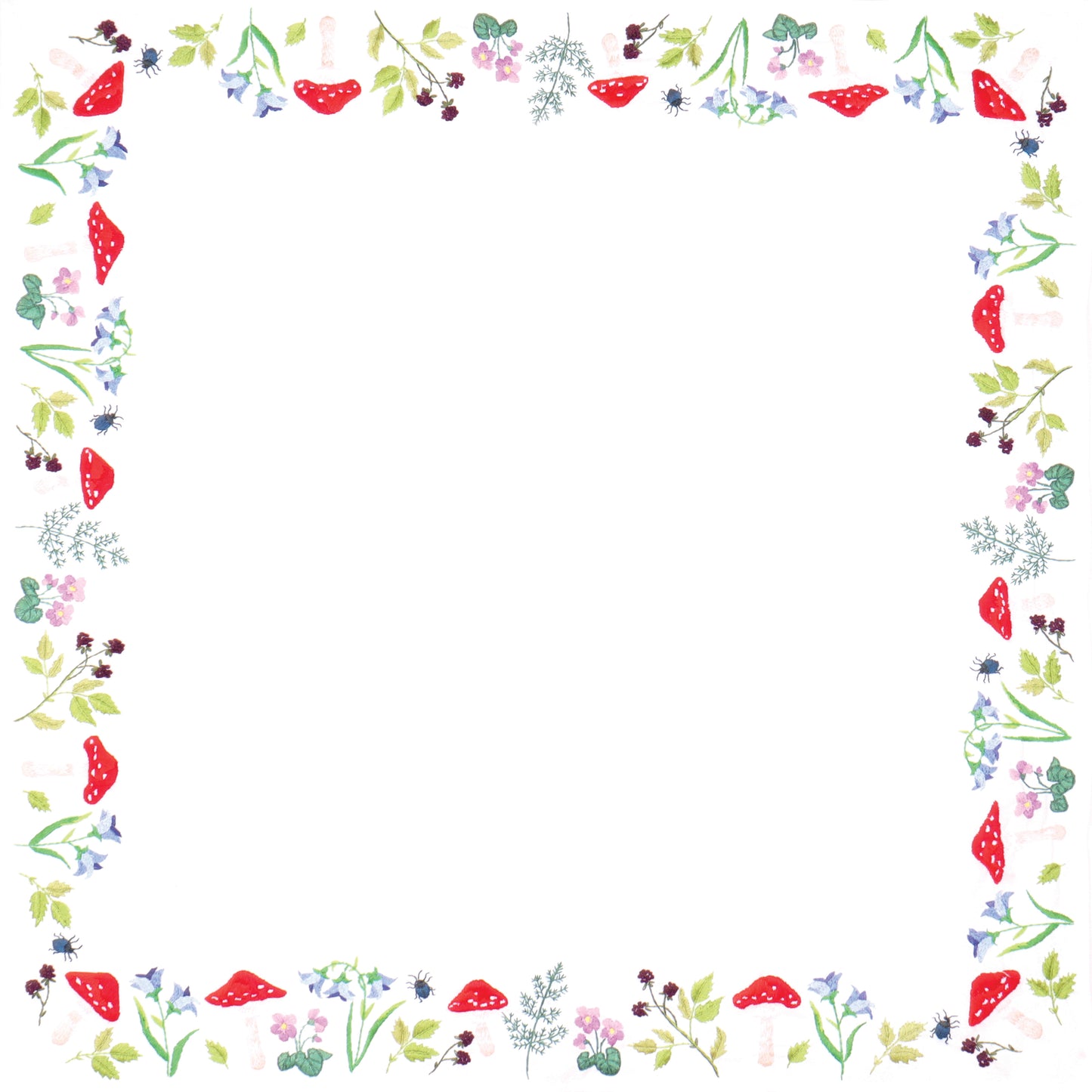 Embroidery Tablecloth Kit: Toadstools