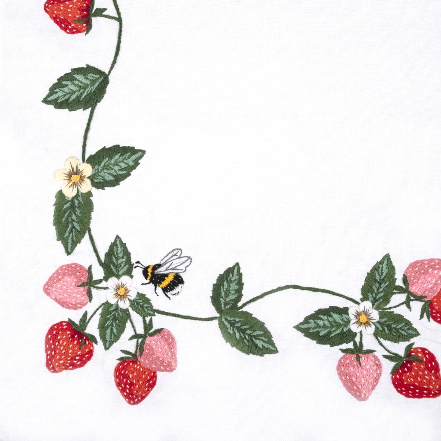Embroidery Table Runner Kit: Strawberries
