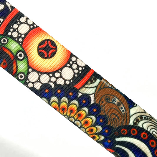 Bold Circle Print Webbing - 38mm