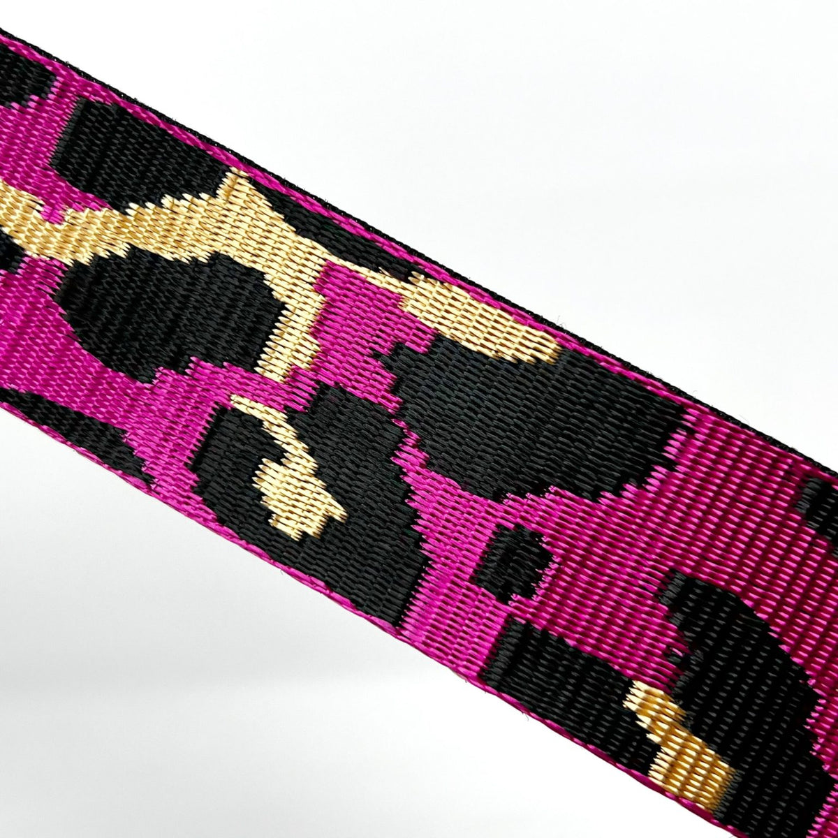Hot Pink Leopard Print Webbing - 38mm