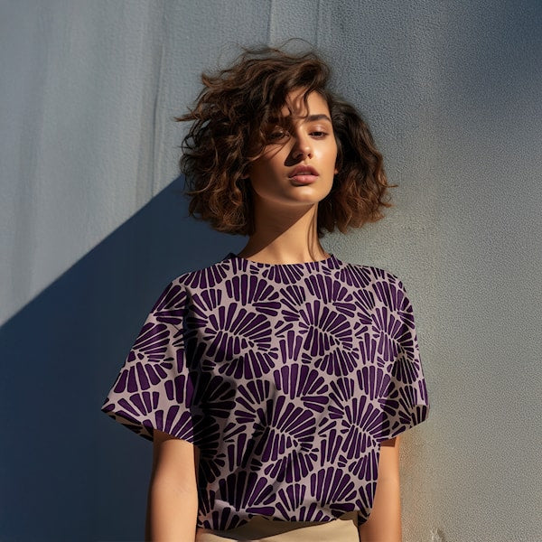 Purple Fan - Viscose