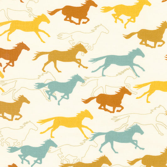 Galloping Horses - White