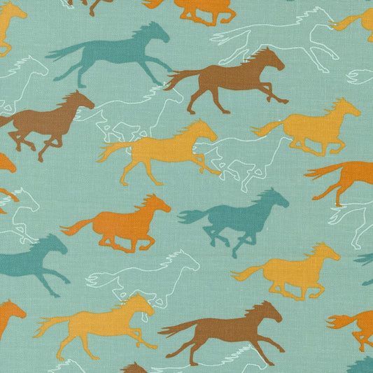 Galloping Horses - Blue