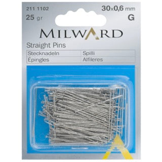 Pins: Straight: Silver: 30 x 0.6mm: 25g